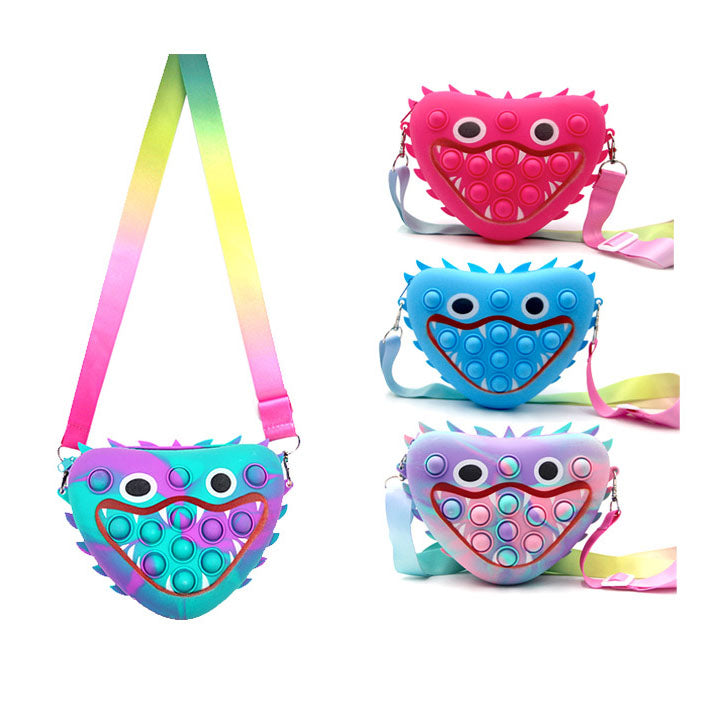 Pioneer Little Monster Bag Poppy Playtime Decompression Bubble Silicone Messenger Bag