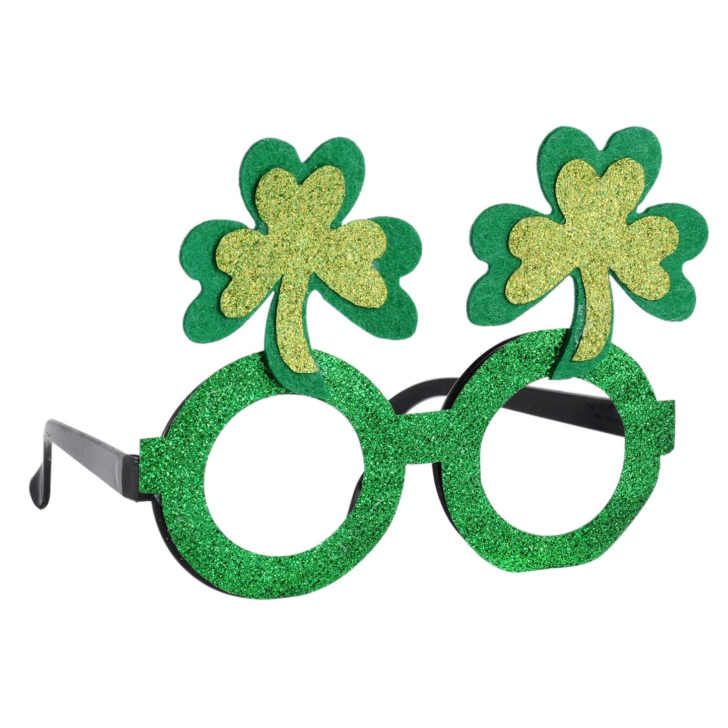 Irish Green Shamrock Glasses St Patrick's Day Funny Ornament
